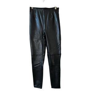 NWT ABERCROMBIE & FITCH Women's Vegan Leather Pull On Skinny Pants Size XS Short